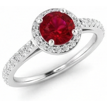 Afbeelding in Gallery-weergave laden, echte round diamant 1.50karaat ring profielweergave
