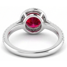 Afbeelding in Gallery-weergave laden, echte round diamant 1.50karaat ring band detail
