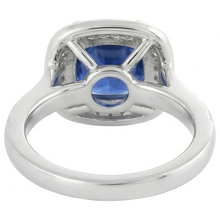 Afbeelding in Gallery-weergave laden, 2.60 Ct Ceylon Saffier En Diamanten Ring Goud Wit 14K
