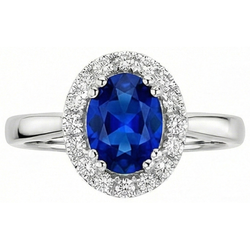 Echte Saffier Ring 2.65 Karaat