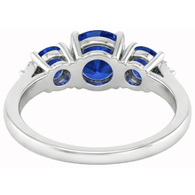 Afbeelding in Gallery-weergave laden, echte round saffier 2.76karaat ring profielweergave
