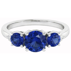 Echte Saffier Ring 2.76 Karaat