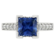 Afbeelding in Gallery-weergave laden, echte princess diamant 2.80karaat ring zijaanzicht
