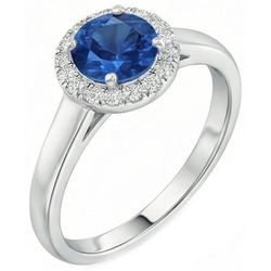 Echte Saffier Ring 2.80 Karaat