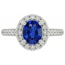 Echte Saffier Ring 2.90 Karaat