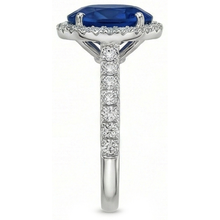 Afbeelding in Gallery-weergave laden, echte round diamant 2.90karaat ring profielweergave
