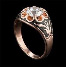 Afbeelding in Gallery-weergave laden, 2 Karaat Zigeuner Solitaire Heren Belcher Ring Rond Oude Mijnwerker Diamant Bloem Stijl
