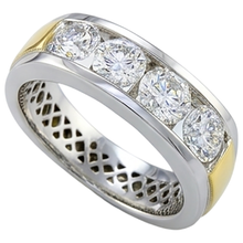 Afbeelding in Gallery-weergave laden, 2 Ct Ronde snede Diamanten Armband voor heren Nieuw

