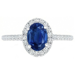 Echte Saffier Ring 2 Karaat