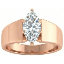 Afbeelding in Gallery-weergave laden, 2 Karaat Roségoud Marquise Natuurlijke uit de aarde gewonnen Diamanten Verlovingsring
