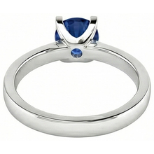Afbeelding in Gallery-weergave laden, echte round saffier 2karaat ring op wit
