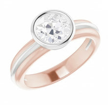 Afbeelding in Gallery-weergave laden, 2 Karaat Solitaire Oude Mijnwerker Natuurlijke uit de aarde gewonnen Diamanten Ring Kastzetting Tweekleurig Goud

