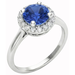 Echte Saffier Ring 2 Karaat