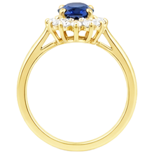 Afbeelding in Gallery-weergave laden, echte round tanzaniet 2karaat ring met diamantaccenten
