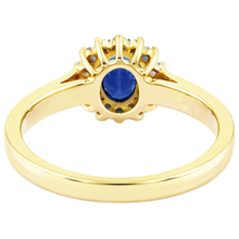 Afbeelding in Gallery-weergave laden, echte round tanzaniet 2karaat ring band detail
