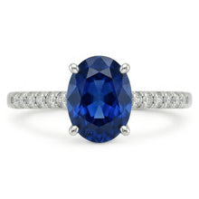 Afbeelding in Gallery-weergave laden, echte round diamant 2karaat ring zijaanzicht
