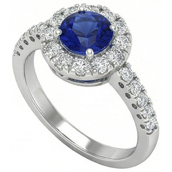 Echte Saffier Ring 2 Karaat
