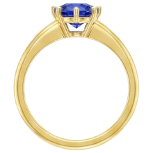 Afbeelding in Gallery-weergave laden, echte round saffier 2karaat ring op wit
