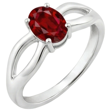 Afbeelding in Gallery-weergave laden, 2 karaats Solitaire Prong Set Robijn Trouwring Wit Goud 14K
