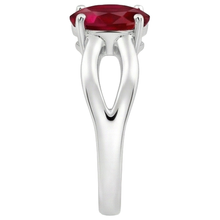Afbeelding in Gallery-weergave laden, 2 karaats Solitaire Prong Set Robijn Trouwring Wit Goud 14K
