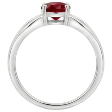 Afbeelding in Gallery-weergave laden, 2 karaats Solitaire Prong Set Robijn Trouwring Wit Goud 14K
