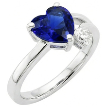 Afbeelding in Gallery-weergave laden, echte heart diamant 2.25karaat ring close-up detail
