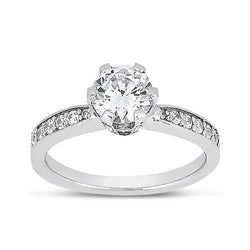 2.02 Ct Ronde Echt Diamanten Verlovingsring Vrouwen Sieraden Nieuw