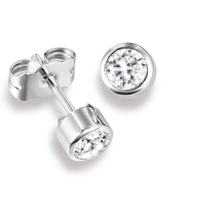 2.10 Karaat Echt Diamanten Oorknopjes Wit Goud