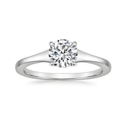 2.25 Ct Prong Gezet Solitaire Natuurlijke uit de aarde gewonnen Diamanten Verlovingsring Witgoud 14K