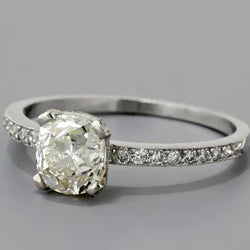 2.25 Karaat Oude Mijnwerker geslepen Echte Natuurlijke uit de aarde gewonnen Diamanten Trouwring Sieraden