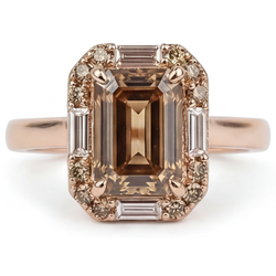Luxe Halo Zetting Ring met Woestijn Diamant Fijne Diamant – 2,25