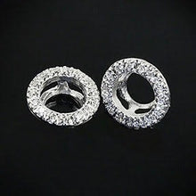 Afbeelding in Gallery-weergave laden, 2,28 Ct Briljant Geslepen Echt Diamanten Dames Halo Oorknopjes Met Jassen
