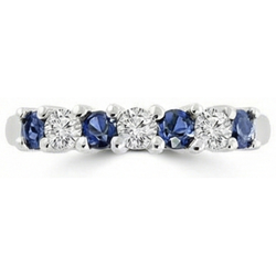 Echte Saffier Eternity Ring 2.45 Karaat