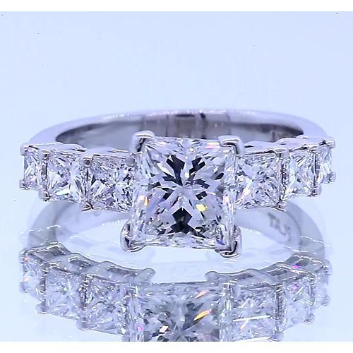 2.50 Karaat Prinses Geslepen Echt Diamanten Verlovingsring Sieraden Nieuw