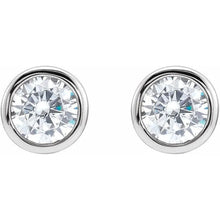 Afbeelding in Gallery-weergave laden, 2.50 karaat Bezel Set Echt Diamanten Oorknopjes Witgoud 14K D VVS1
