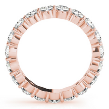 Afbeelding in Gallery-weergave laden, Diamant Rond Briljant Eternity Band in 14K Rosé Goud – vooraanzicht
