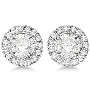 2.90 Karaat Ronde Echt Diamanten Jas Dames Oorbel Wit Goud 14K Studs