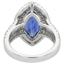 Afbeelding in Gallery-weergave laden, 21.25 Karaat Solitaire Met Accent Tanzaniet Met Natuurlijke uit de aarde gewonnen Diamanten Ring Goud 14K
