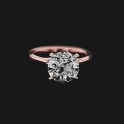 2 Karaat Oude Mijnwerker Natuurlijke uit de aarde gewonnen Diamanten Verstrengelde Solitaire Ring