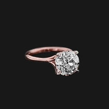 Afbeelding in Gallery-weergave laden, 2 Ct Echt Diamanten In Elkaar Grijpende Solitaire Ring Oude Mijnwerker

