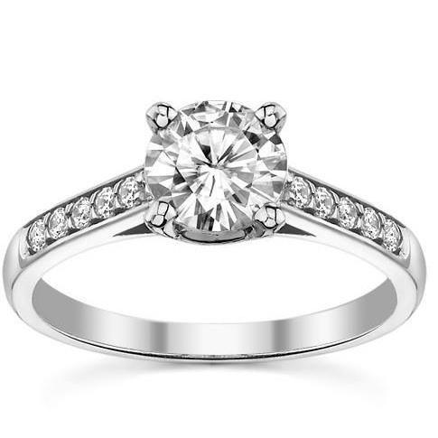 2 Ct Echt Diamanten Trouwring Vrouwen Sieraden Wit Goud 14K