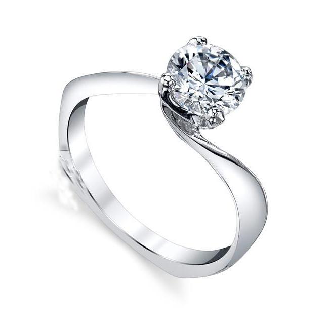 2 Ct Rond Geslepen Solitaire Echt Diamanten Jubileum Ring Met Gedraaide Schacht