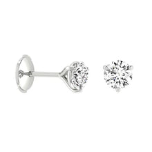 Afbeelding in Gallery-weergave laden, echte round diamant 2karaat oorbel vooraanzicht

