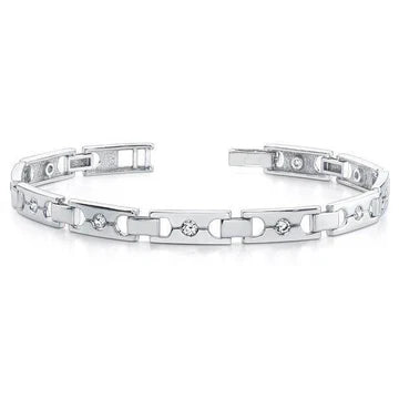 2 Karaat Ronde Echt Diamanten Heren Armband Witgoud Heren Sieraden