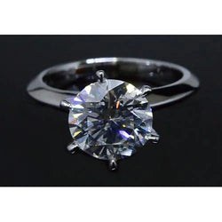 2 Karaat Ronde Echt Diamanten Solitaire Verlovingsring