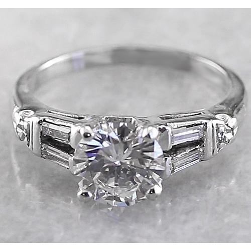 2 Karaat Ronde Echt Diamanten Verlovingsring Wit Goud 14K