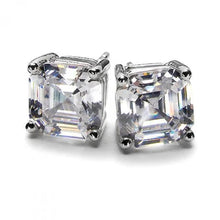 Afbeelding in Gallery-weergave laden, GIA-gecertificeerd Echte 2 Karaats Pennenset Asscher Geslepen Echt Diamanten Oorknopjes 14K Witgoud

