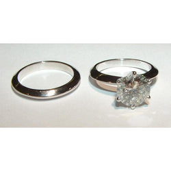 2 Karaat Ronde uit de aarde gewonnen Diamanten Solitaire Verlovingsring Witgoud 14K