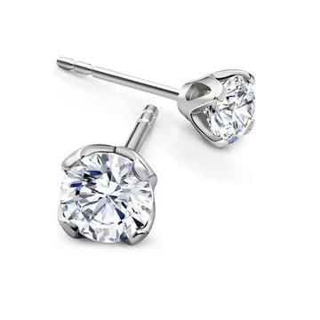 2,10 Ct Ronde Geslepen Echt Diamanten Stud Earring 14K Witgouden Sieraden