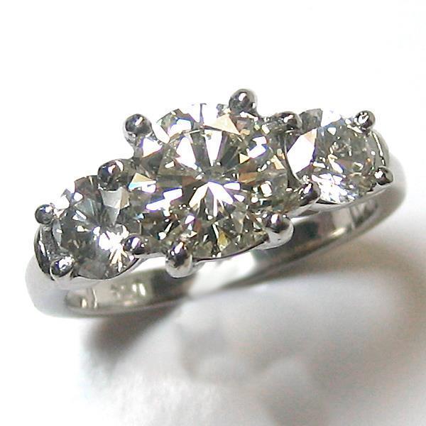 2,20 Ct. Ronde 3 Stenen Echt Diamanten Ring Massief Gouden Sieraden